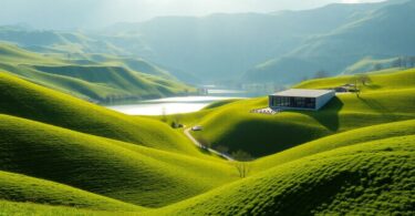 Peaceful health retreat landscape near Melbourne.