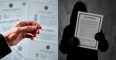 Scam vs real grant opportunity visual comparison.