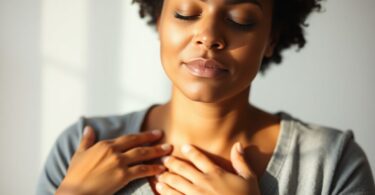 Person embracing self-healing journey