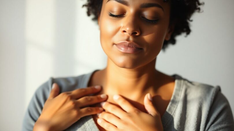 Person embracing self-healing journey