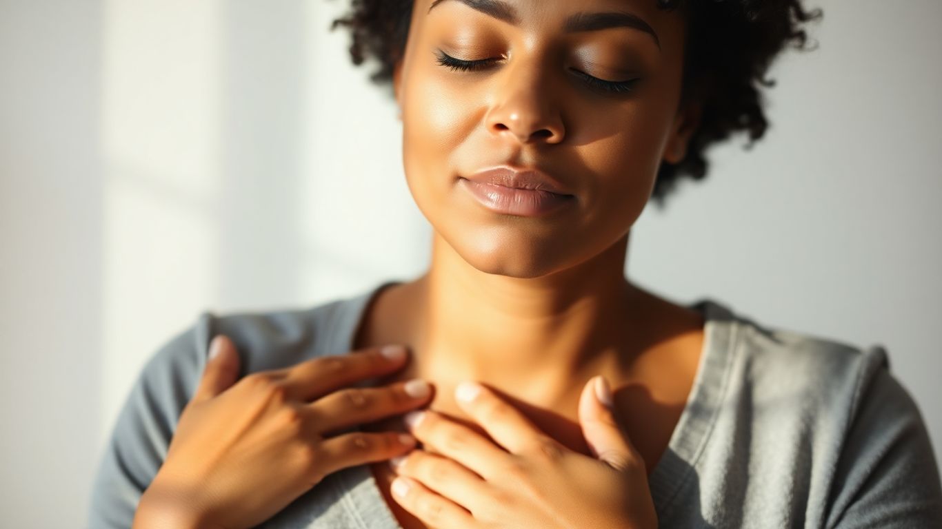 Person embracing self-healing journey