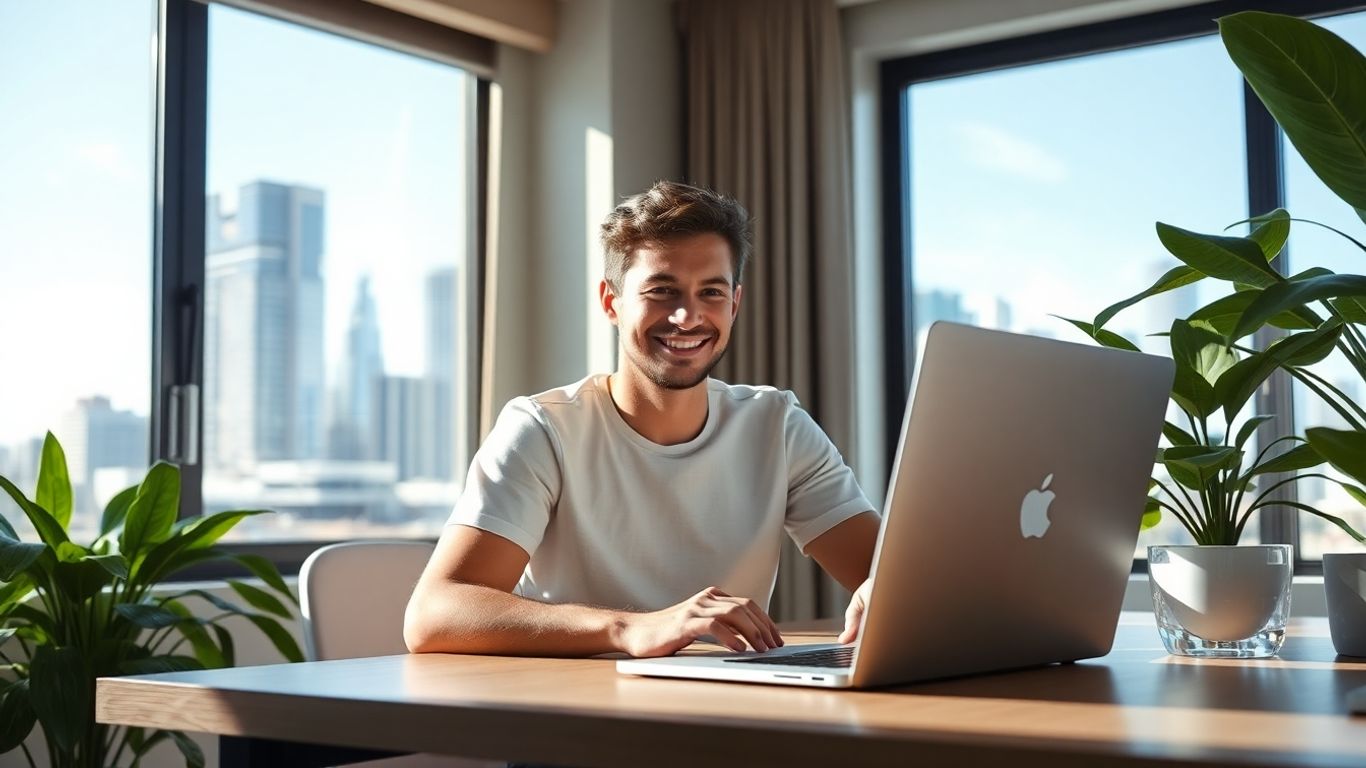 Person working from home in Melbourne