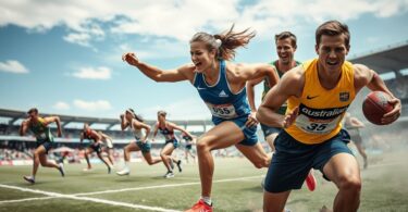 Athletes training and competing in various Australian sports.