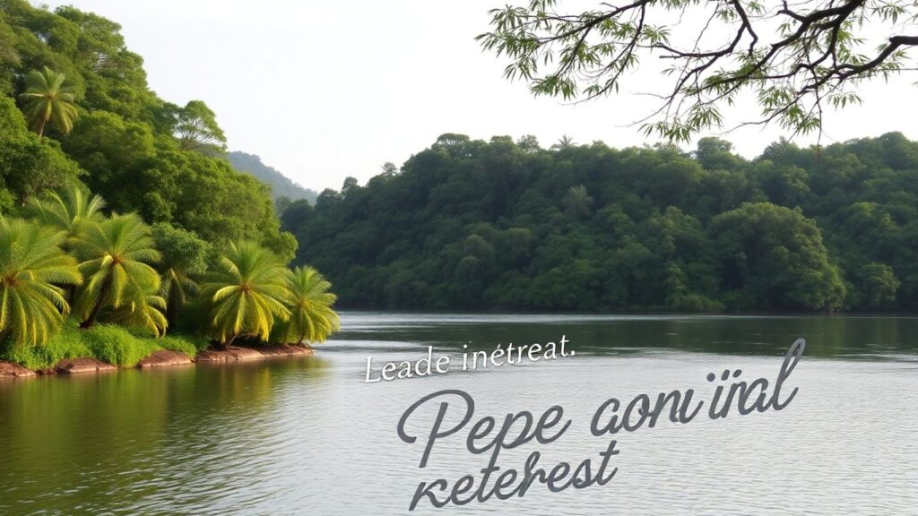 Peaceful retreat landscape in Queensland