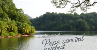 Peaceful retreat landscape in Queensland