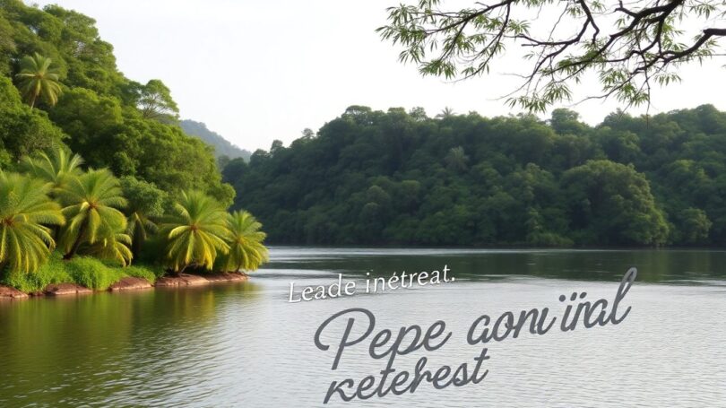 Peaceful retreat landscape in Queensland