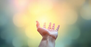 Hand reaching for glowing light, Lotterywest grants opportunity