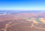Western Australian landscape with coast and farmland.