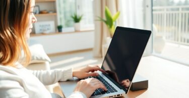 Person working from home in Australia