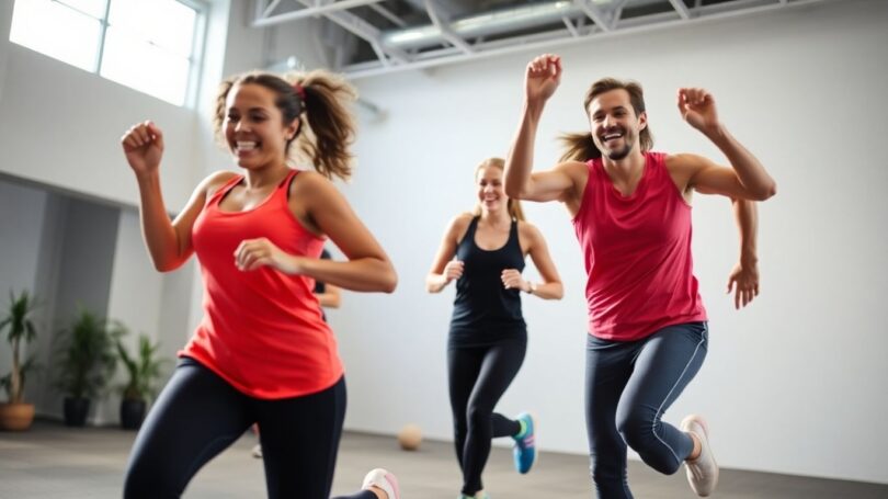 People exercising with a fun, rewarding feel.