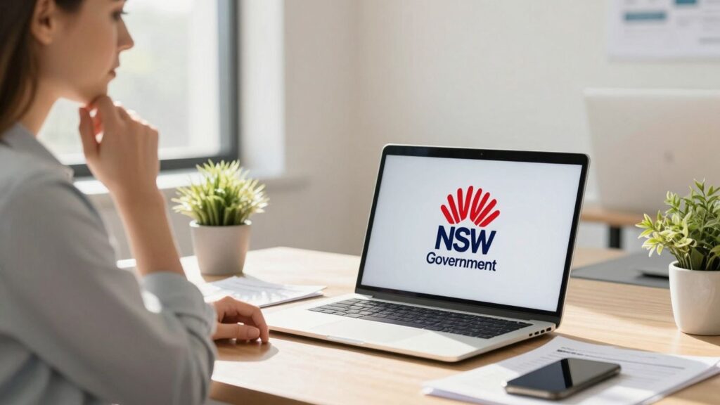 Small business owner contemplating changes to NSW government program.