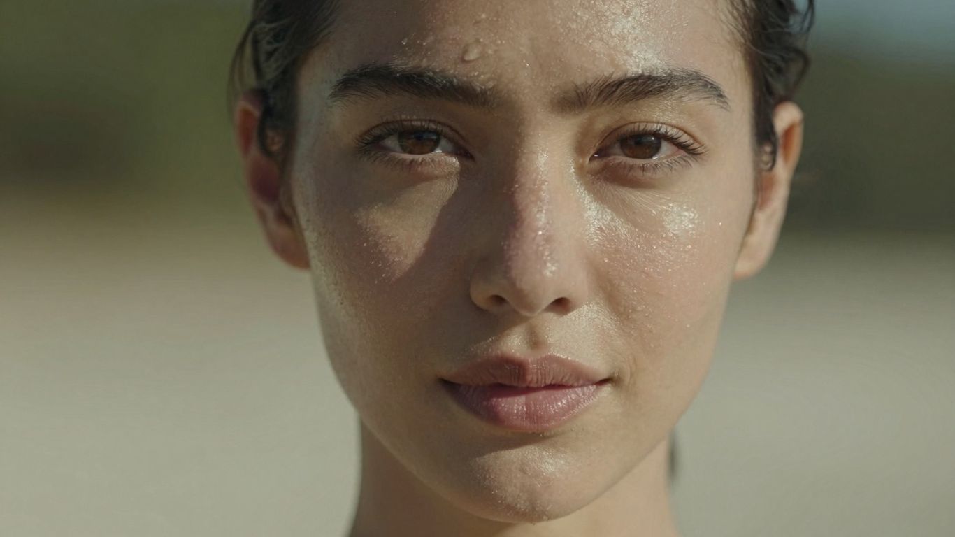 Woman with radiant, healthy skin glowing in natural light.