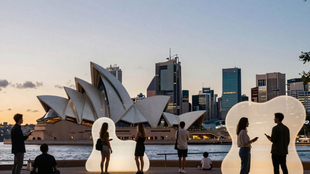 Australian startups, innovation, growth, cityscape, future