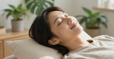 Person finding peace and inner strength.