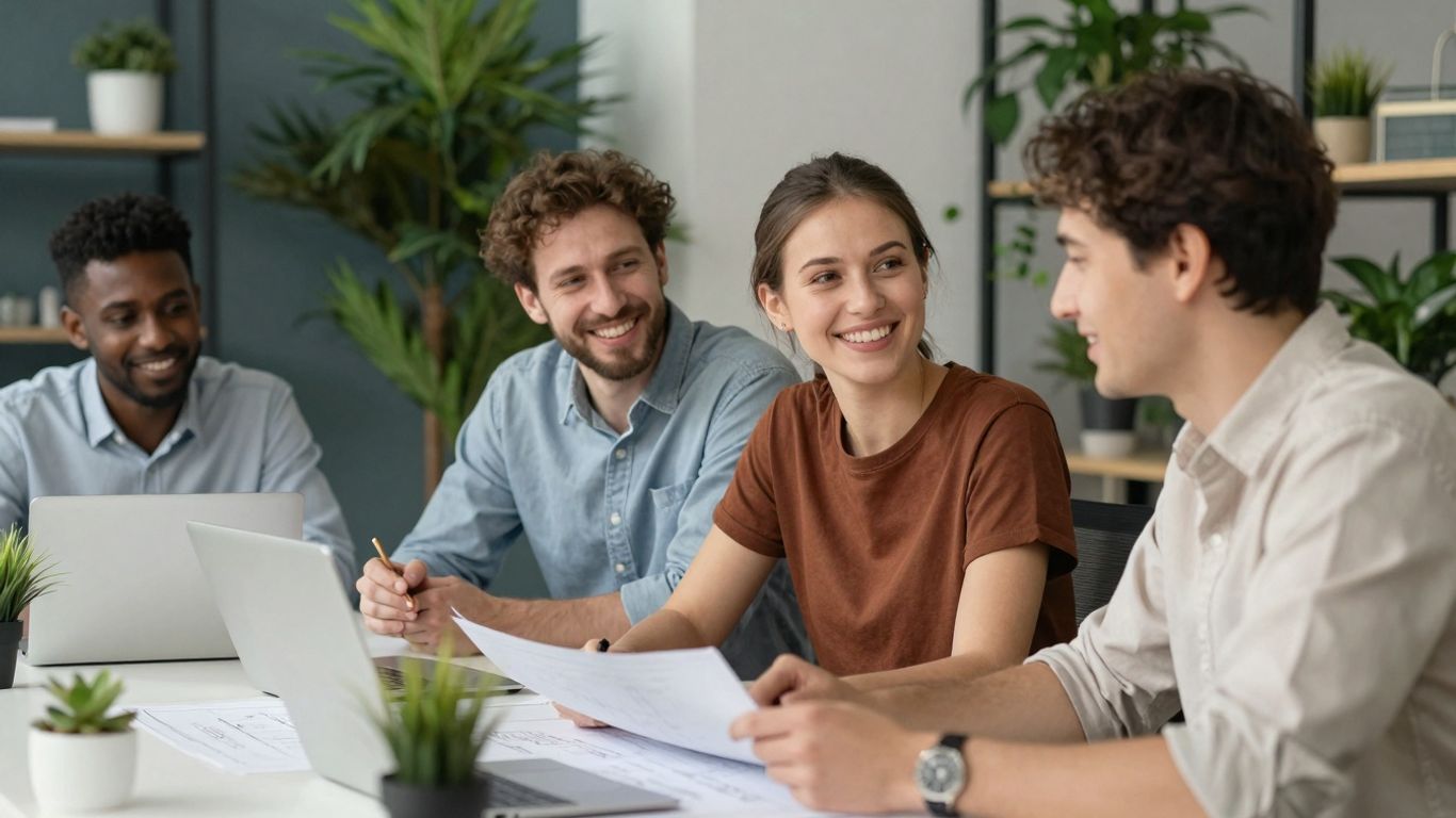 Small business owners celebrating funding success in WA.