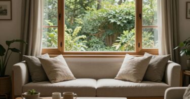 Peaceful recovery room with natural light and greenery.