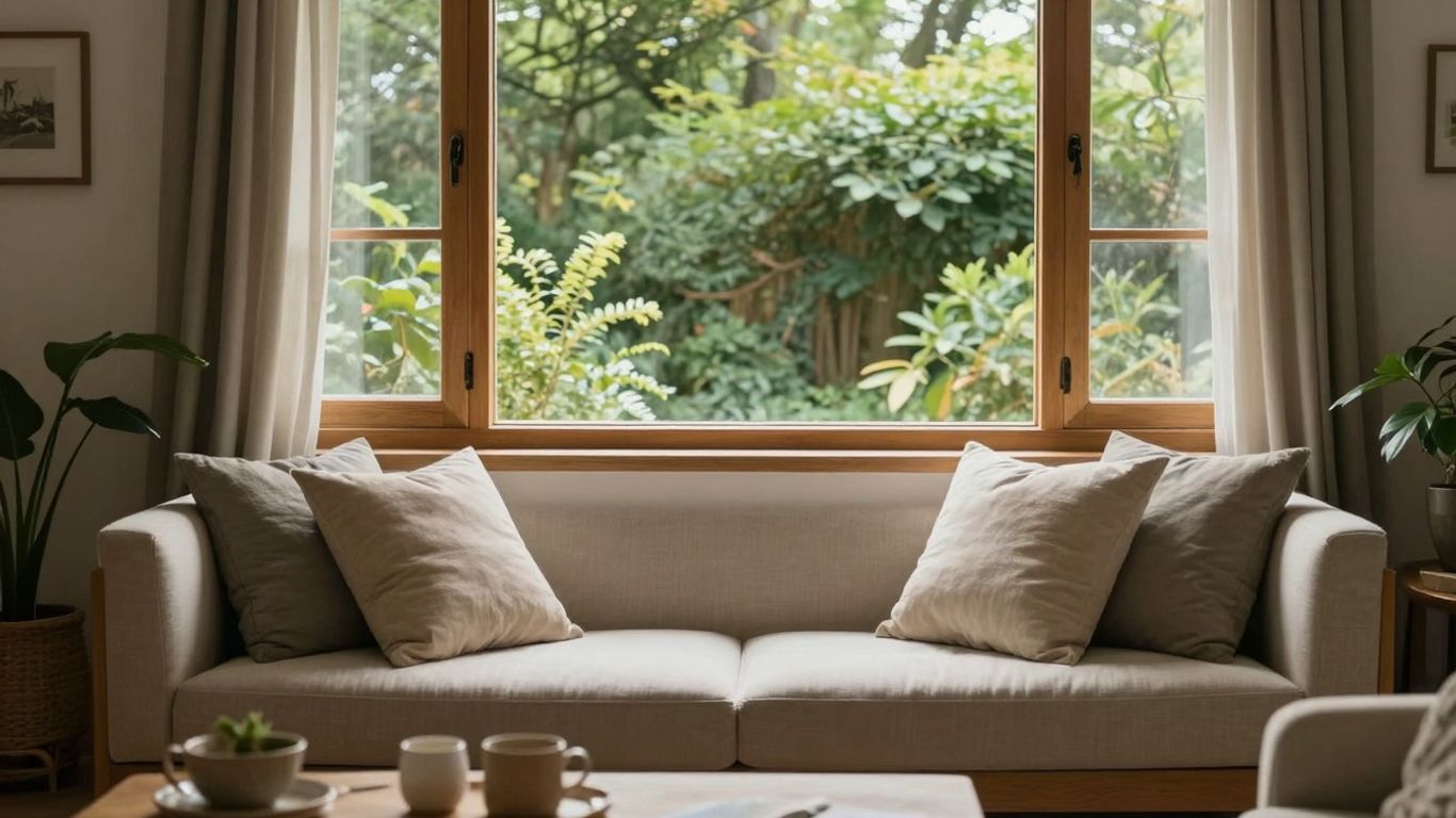 Peaceful recovery room with natural light and greenery.