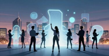 Australian startups innovation cityscape dusk dynamic energy