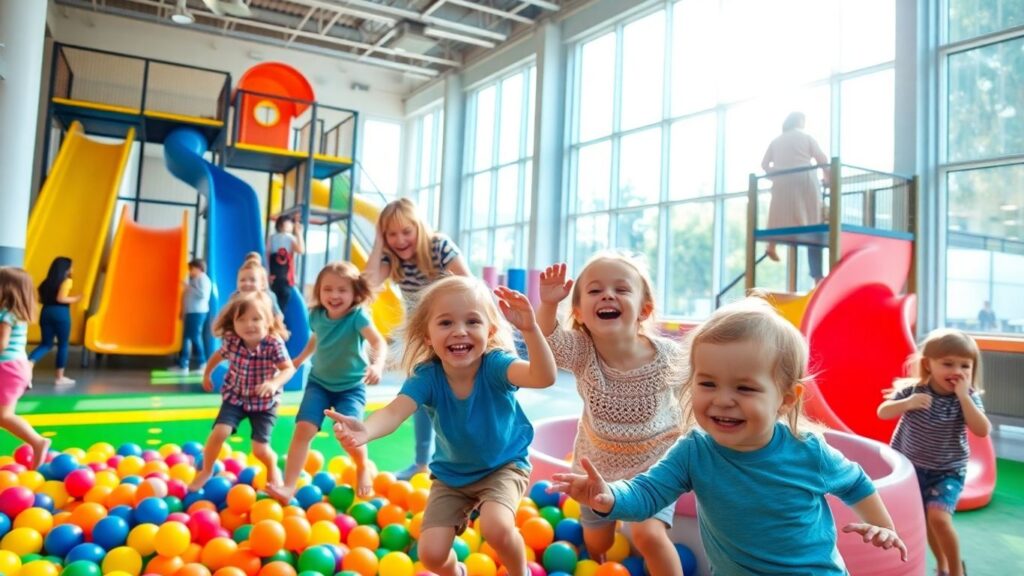 Children playing at Narre Warren indoor play centre.