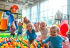 Children playing at Narre Warren indoor play centre.