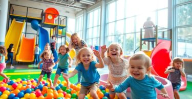 Children playing at Narre Warren indoor play centre.