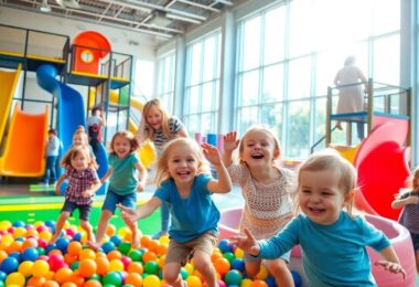 Children playing at Narre Warren indoor play centre.