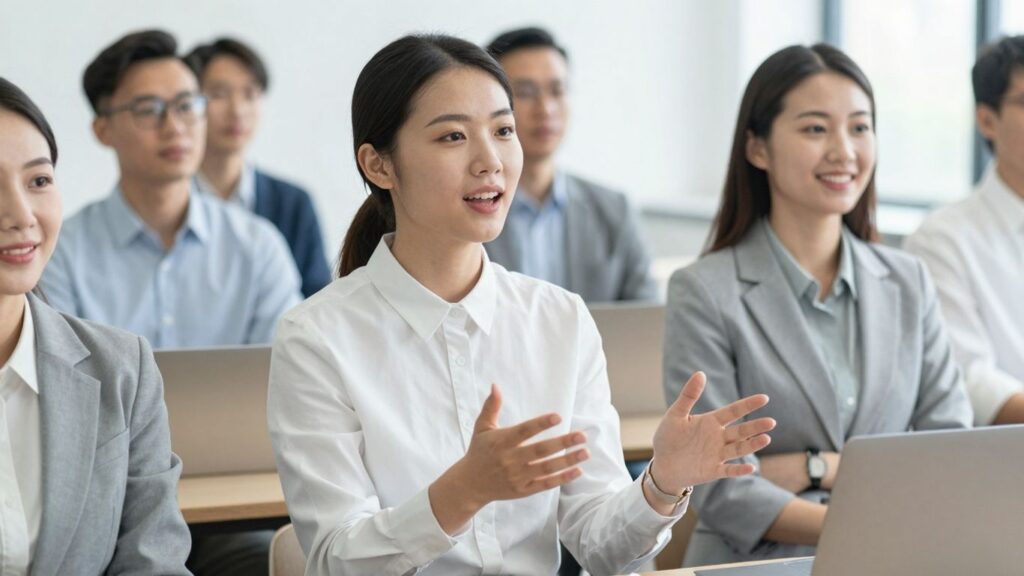 People learning about mental health careers.