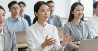 People learning about mental health careers.