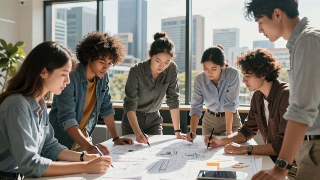 Australian entrepreneurs celebrating innovation and startups.