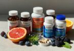 Digestive enzyme supplements with fresh fruits in Australia.