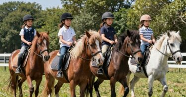 Kids riding ponies at La Perouse Pony Club