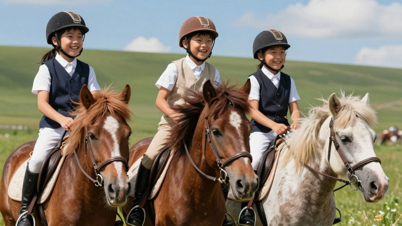 Kids riding ponies at La Perouse Pony Club
