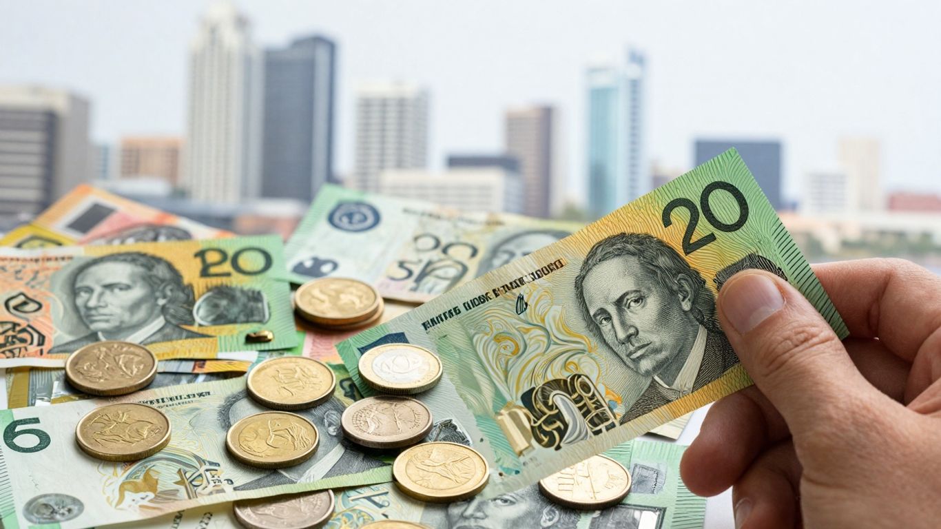 Australian money and coins for quick cash.