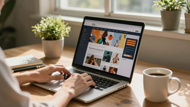 Aussie working from home, earning extra cash online.