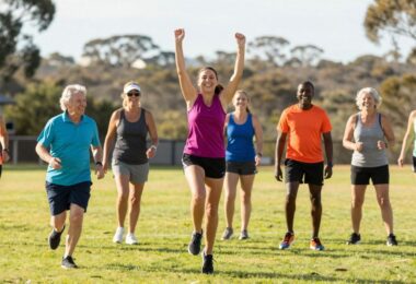 Australians enjoying diverse sports activities outdoors.