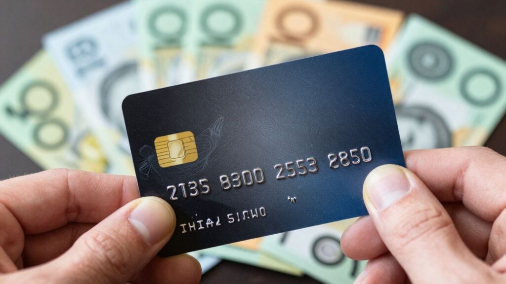 Credit card over Australian money