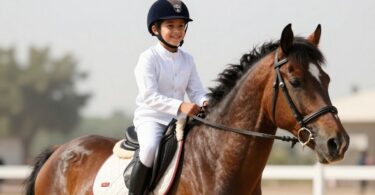 Young rider on a pony at Canberra Riding Club