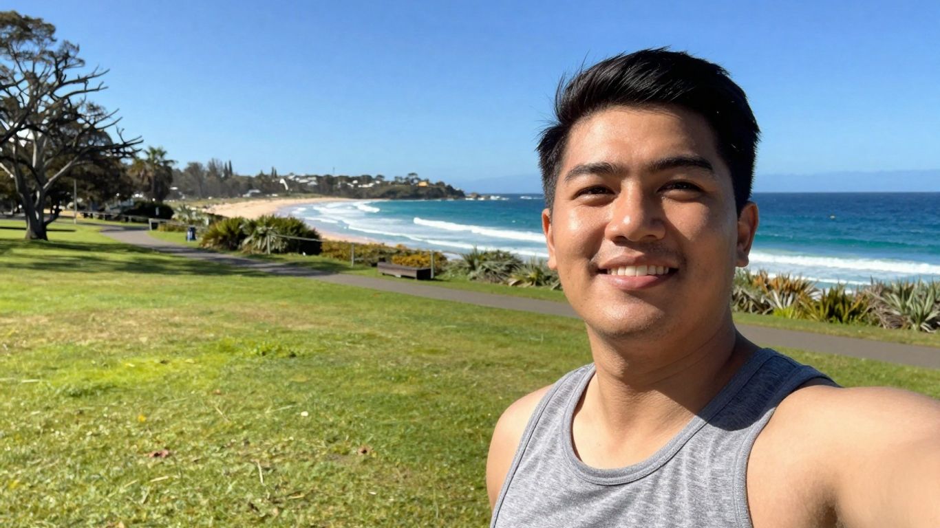 Person enjoying Australian outdoors, feeling well.