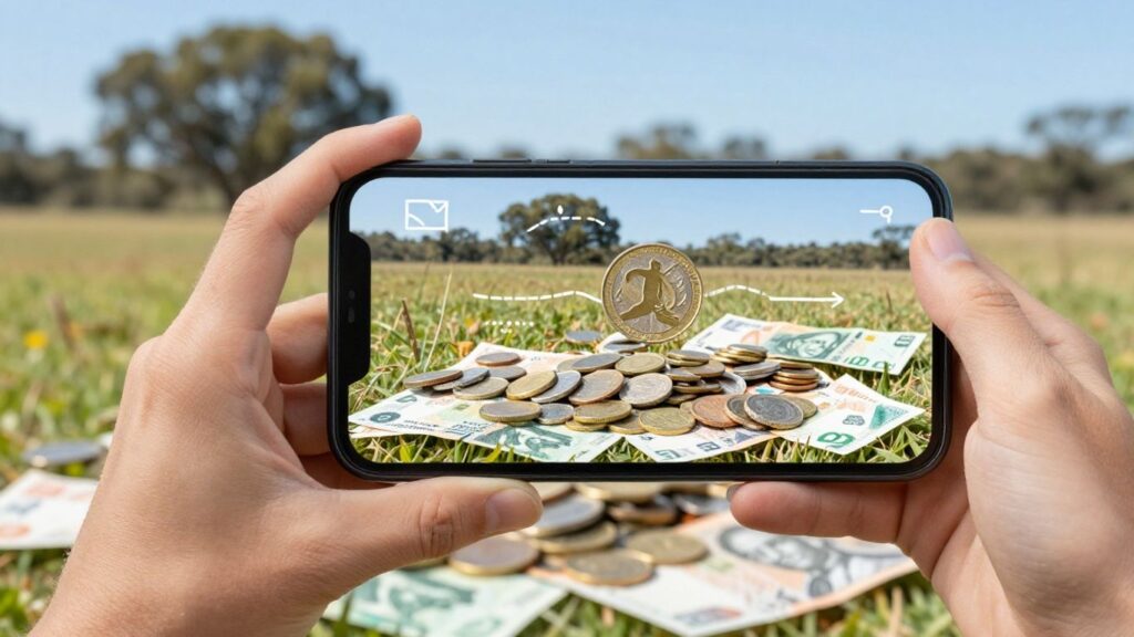 Australian person earning money online via surveys.