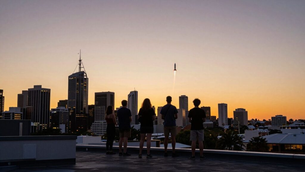 Australian entrepreneurs launching a tech startup business.