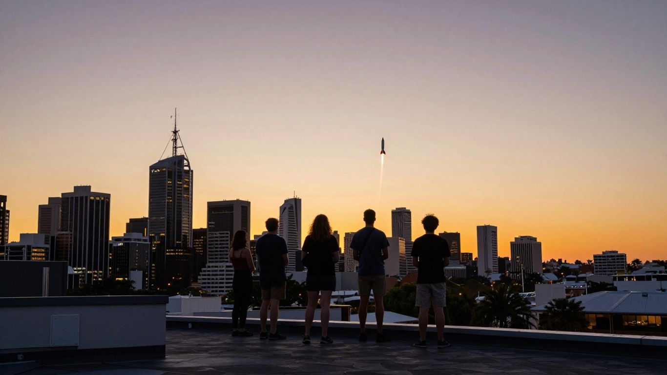 Australian entrepreneurs launching a tech startup business.