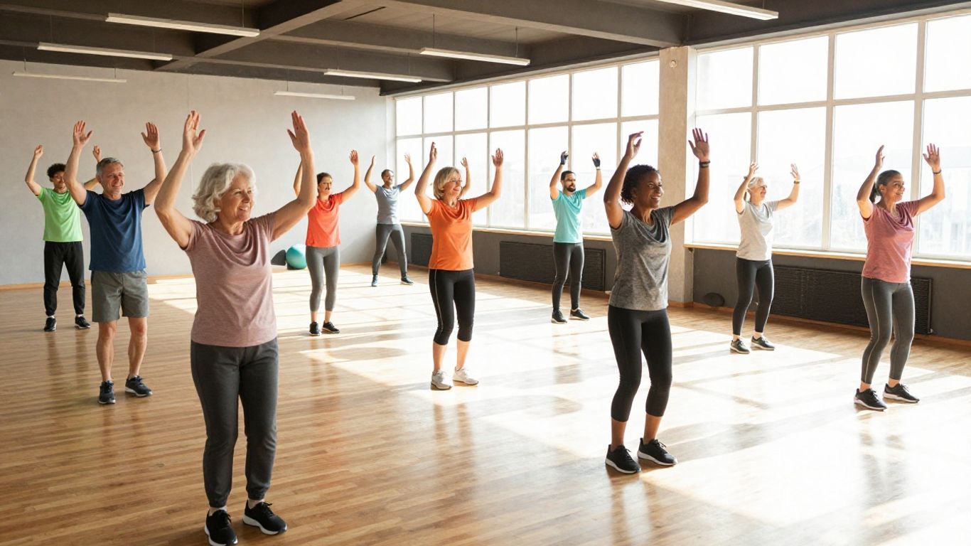 People enjoying social sport and fitness activities