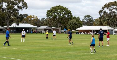 Mudgeeraba Sports Club with athletes and families