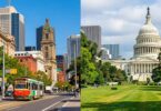 Melbourne vs Washington DC city comparison image.