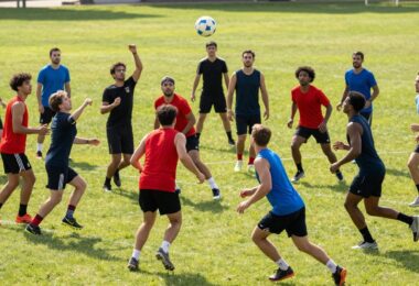 Balmain Touch Football players in action on a sunny field.
