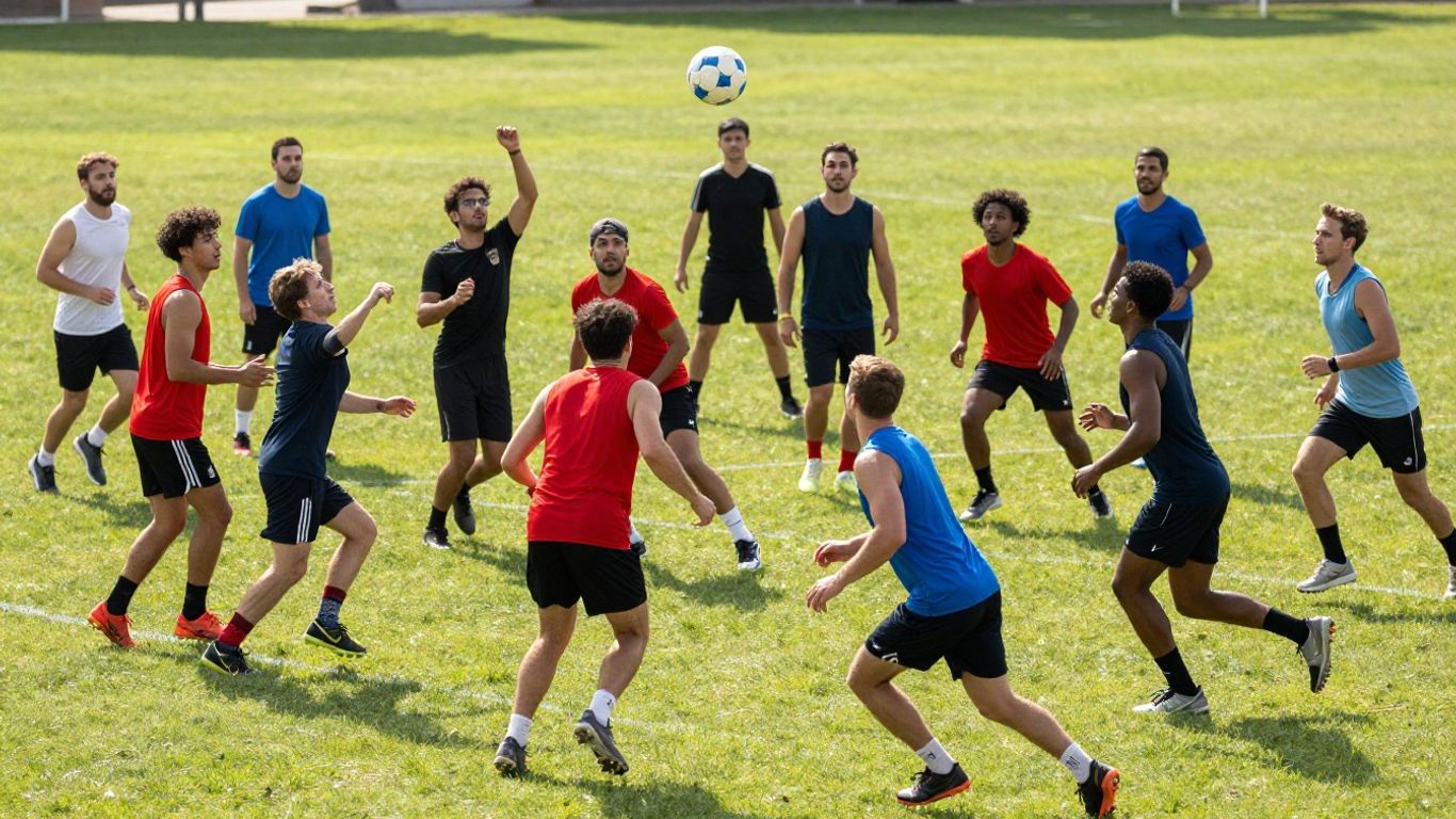 Balmain Touch Football players in action on a sunny field.