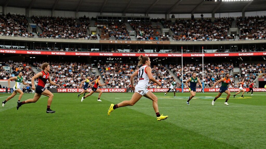 Australian athletes competing in various sports at iconic venues.