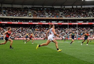 Australian athletes competing in various sports at iconic venues.