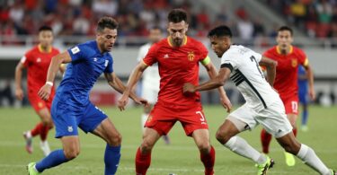 Athletes playing sports with vibrant team colours and stadium background.