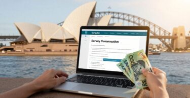Australian person earning money from online surveys.